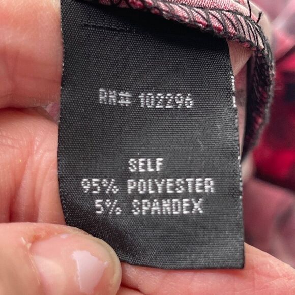 Connected Apparel Women's Floral Ruched Boat Neck Tulip Mini Dress Red 12P - Picture 8 of 9